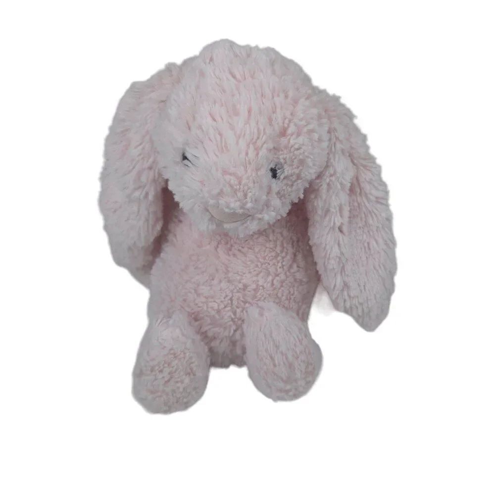 Jellycat London Bashful Bunny Stuffed Animal Rattle Chime Pink Soft